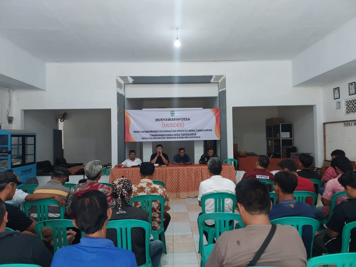 DESA PALABUAN MELAKSANAKAN MUSYAWARAH DESA TENTANG PRIORITAS INSENTIF TAMBAHAN DANA DESA TAHUN 2024